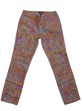 Chaps Vintage Paisley Boho Pants size 8